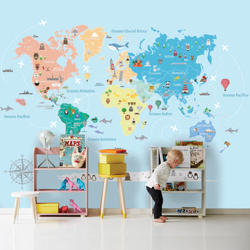 Papel de Parede Adesivo MUNDI TRAVEL